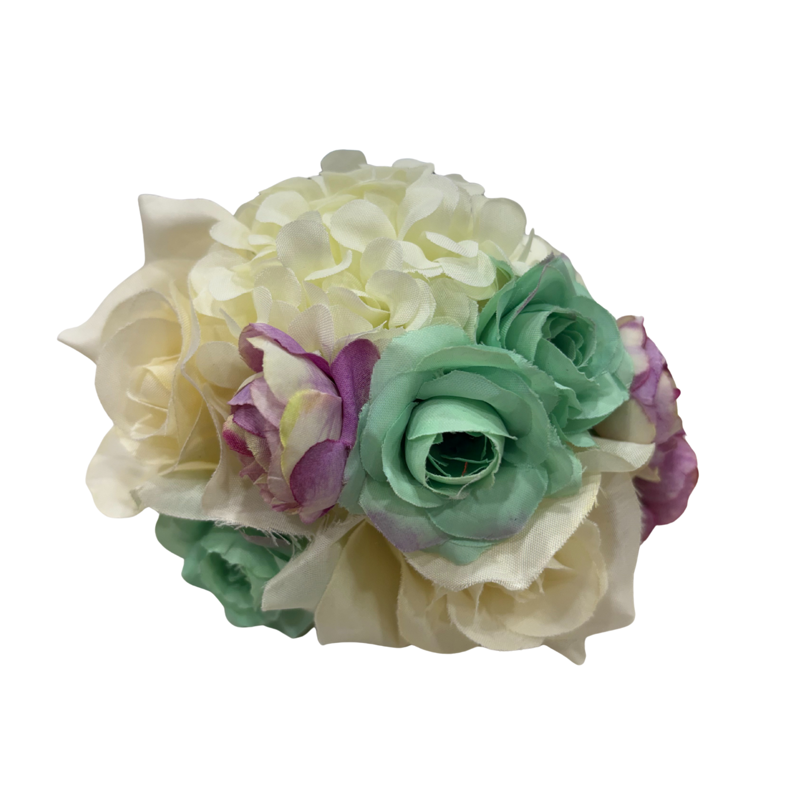 Flor Blanca amb Turquesa i Lila